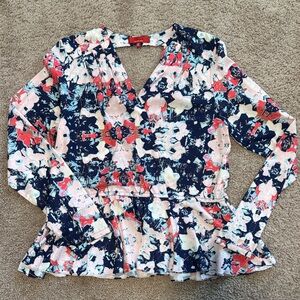 Saks Fifth Avenue Multicolor Floral Blouse